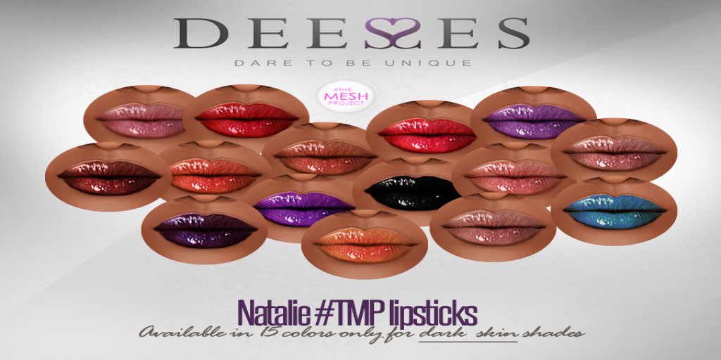 Deesses_ Natalie - dark lipstick set - for #TMP mesh heads